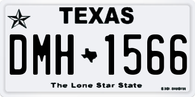 TX license plate DMH1566