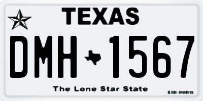 TX license plate DMH1567