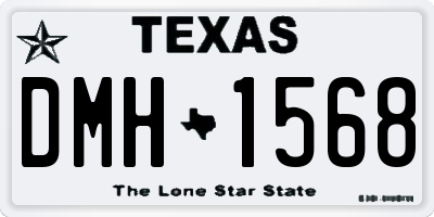 TX license plate DMH1568