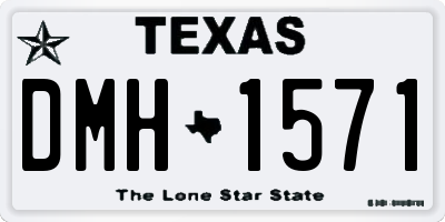 TX license plate DMH1571