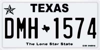 TX license plate DMH1574