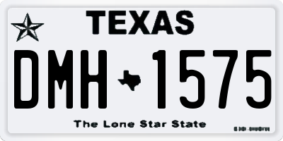 TX license plate DMH1575