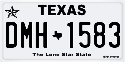 TX license plate DMH1583