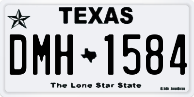 TX license plate DMH1584
