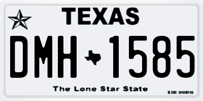 TX license plate DMH1585