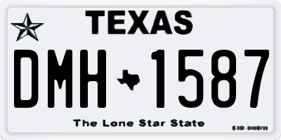 TX license plate DMH1587