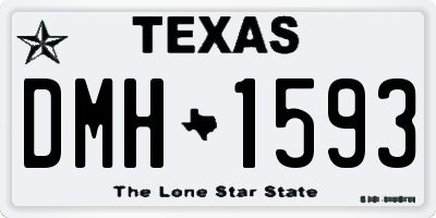 TX license plate DMH1593