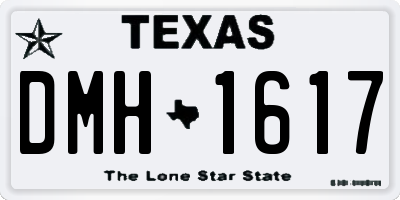 TX license plate DMH1617