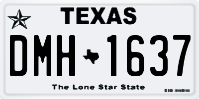 TX license plate DMH1637