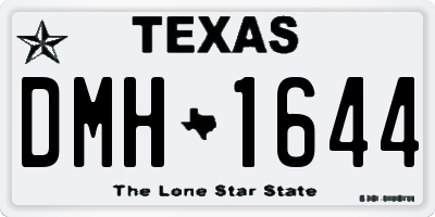 TX license plate DMH1644
