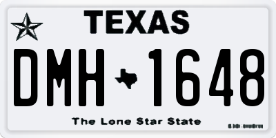TX license plate DMH1648