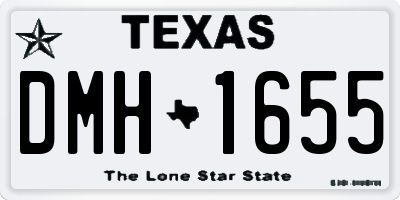 TX license plate DMH1655