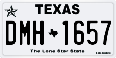 TX license plate DMH1657