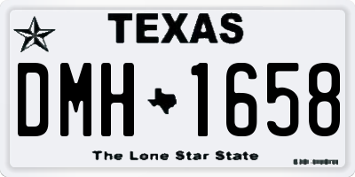 TX license plate DMH1658