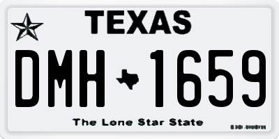 TX license plate DMH1659