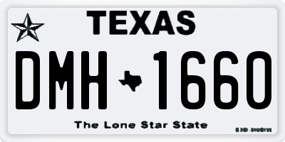 TX license plate DMH1660
