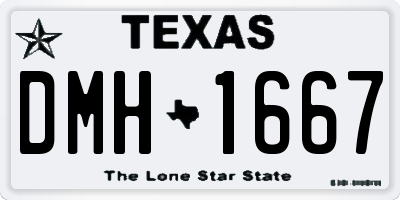 TX license plate DMH1667