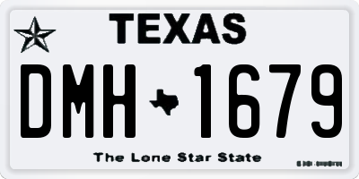TX license plate DMH1679