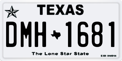 TX license plate DMH1681