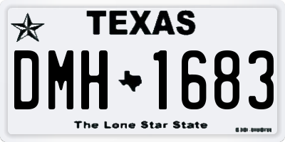 TX license plate DMH1683