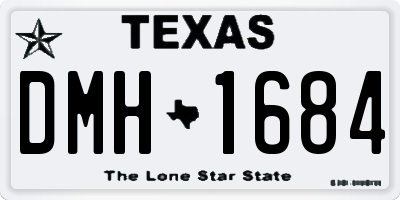 TX license plate DMH1684