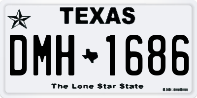 TX license plate DMH1686
