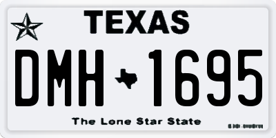 TX license plate DMH1695