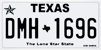 TX license plate DMH1696
