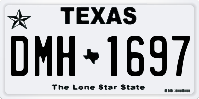 TX license plate DMH1697