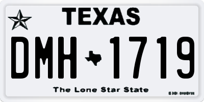 TX license plate DMH1719