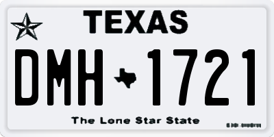 TX license plate DMH1721