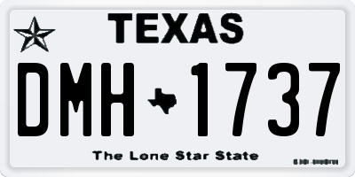TX license plate DMH1737