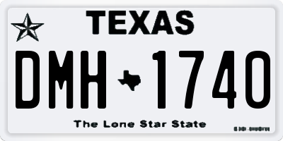 TX license plate DMH1740