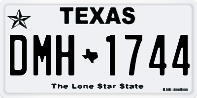 TX license plate DMH1744