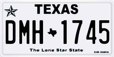 TX license plate DMH1745