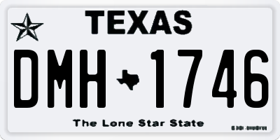 TX license plate DMH1746