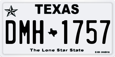TX license plate DMH1757