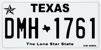 TX license plate DMH1761