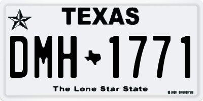 TX license plate DMH1771