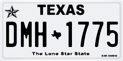TX license plate DMH1775