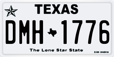 TX license plate DMH1776