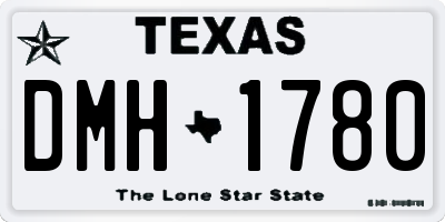 TX license plate DMH1780