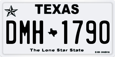 TX license plate DMH1790