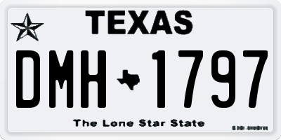 TX license plate DMH1797