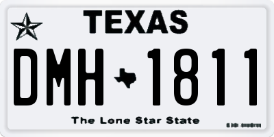 TX license plate DMH1811
