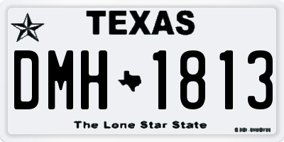 TX license plate DMH1813