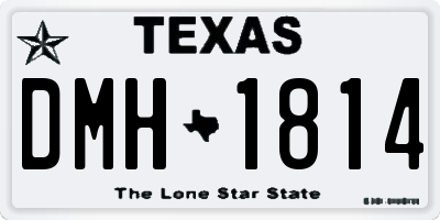 TX license plate DMH1814