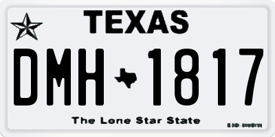 TX license plate DMH1817