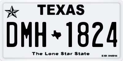 TX license plate DMH1824