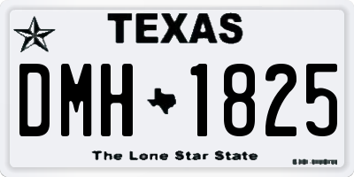 TX license plate DMH1825